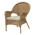 Hampton Bay Rosemont Light Brown Steel Wicker Stackable Outdoor Patio Lounge Chair With Putty Tan Cushion - 65-91-1BR-996