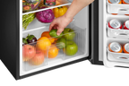Arctic King Two-Door Mini Fridge With Freezer, 3.2 Cu. Ft., Stainless Steel