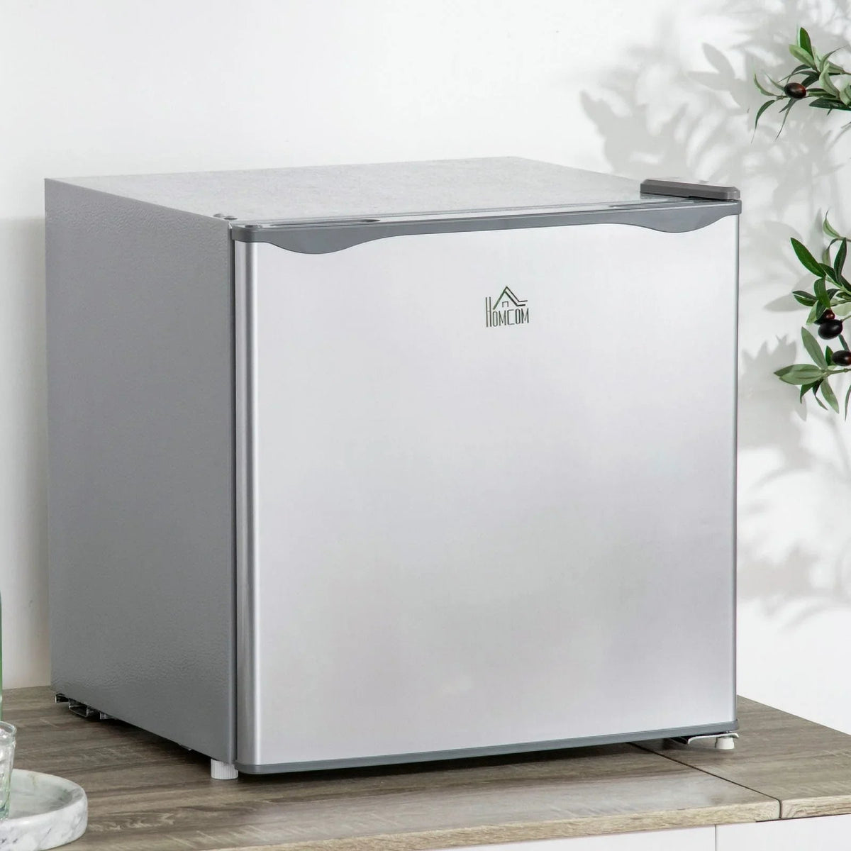 HOMCOM Countertop Upright Mini Freezer, 1.1 Cu.Ft, Gray - 05