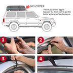Car Top Cargo Carrier 21 Cubic ft Bag with Reflective Strip, 840D PVC Soft Roof Top Cargo Bag 100% Waterproof Fit for All Vehicle with/without Rack