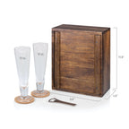 Nightmare Before Christmas - Jack - Beverage Glass Gift Set, (Acacia Wood)