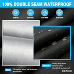 SHELTUSE 26Ft Round Pool Cover with Ratchet Tie Downs, 420D Heavy Duty Swimming Pool Cover for Above Ground Pools PU Tarp Snug Fit for UV Protected