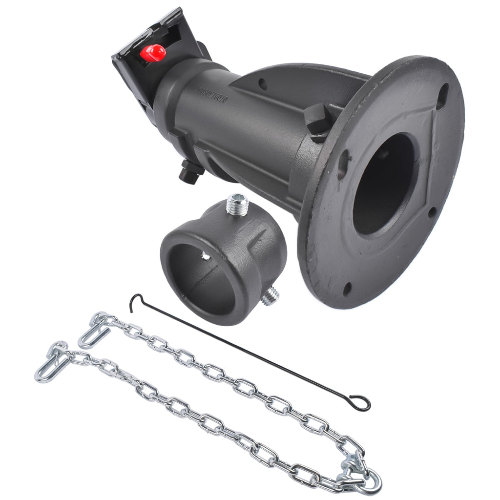 Mustrod C5G1216 Adjustable Cushioned 5th Wheel to Gooseneck Adapter 12" to 16" 20,000 lb for RV Trailer