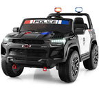 Chevrolet Kids' 24V 2-Seater Police Ride-On Car, Black - 4WD