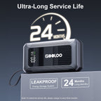 GOOLOO G7X Supersafe Jump Starter, 3000A Car Jump Starter with Built-in USB-C 45W Fast Charging Cable, USB-C PD 45W Power Bank, Safe Battery Booster