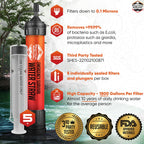 Personal Water Filter Straw, 5-Pack (Family)- Portable Water Filter for Camping, Hiking, Travel, Backpacking, Fishing, Biking, Survival & Emergency
