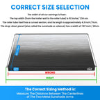15FT RV Awning Fabric Replacement, Heavy-Duty Vinyl/PVC, Waterproof UV Resistant Universal Fit for RV Camper with Installation Manual