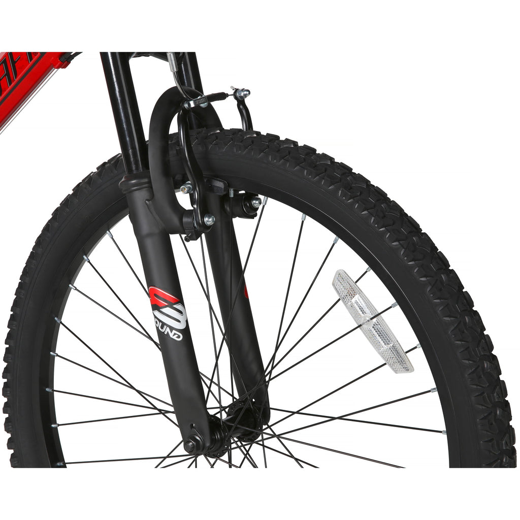 Dynacraft Gauntlet Boys 24" Mountain Bike, For Ages 12+, Red