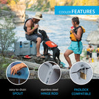 Lifetime 55qt Bear-Resistant Camping Cooler, Premium High Performance, Ice Retention, Hard Cooler, 60 Can Capacity, Light Gray