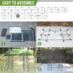 WORKPRO Greenhouse, Heavy Duty Walk-in Greenhouse (56” x 56” x 77”)