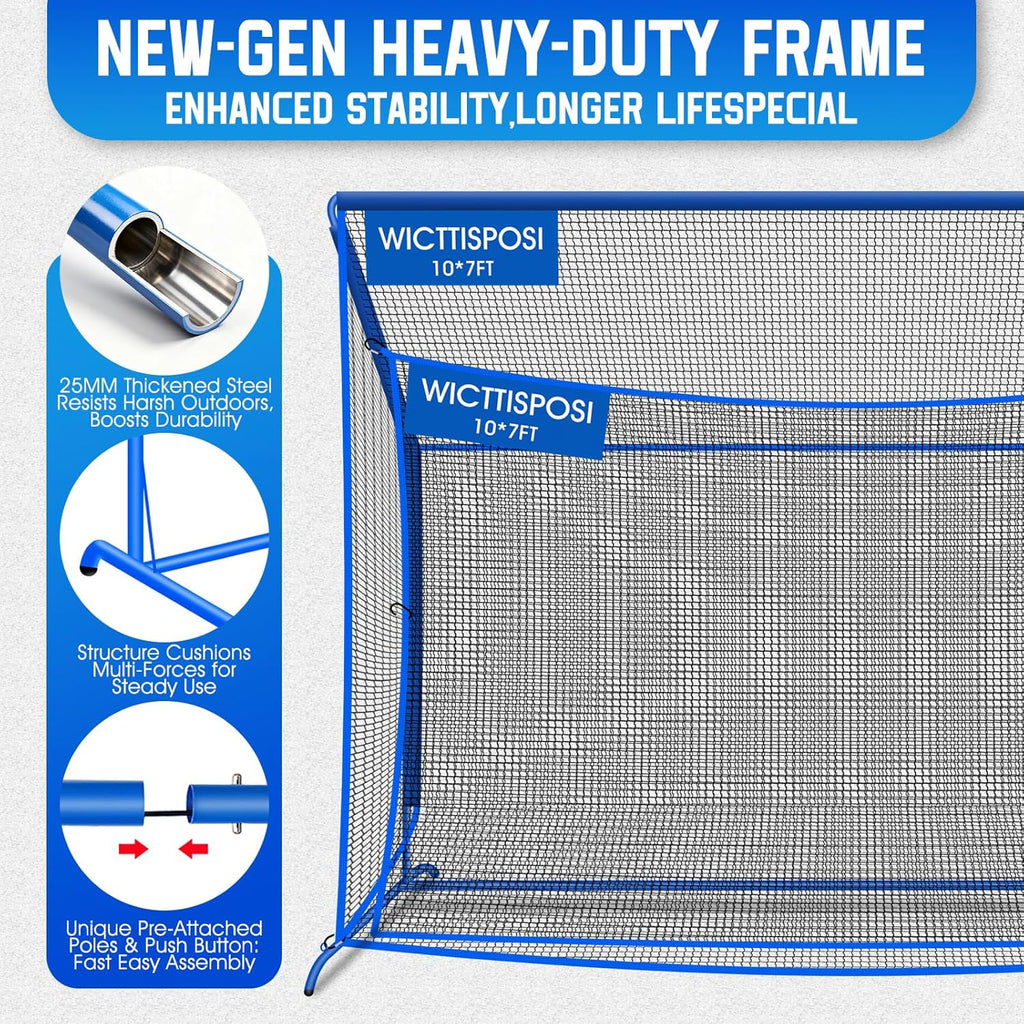 Golf Net with Extra Striking Net, Heavy Duty Golf Practice Hitting Net Huge