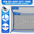 Golf Net with Extra Striking Net, Heavy Duty Golf Practice Hitting Net Huge