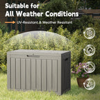 Outdoor Storage Box, 50 Gallon Waterproof Resin Deck Box, Storage Bin for Package Delivery, Patio Furniture Cushion, Garden Tools, Pool Accessories