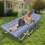 Oversize 32" Camping Cot with Mattress, 900LBS Camping cots for Adults