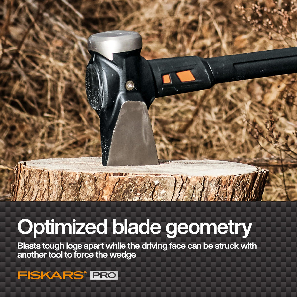 Fiskars Pro IsoCore 8 lb Splitting Maul, 36" Wood Splitter Axe