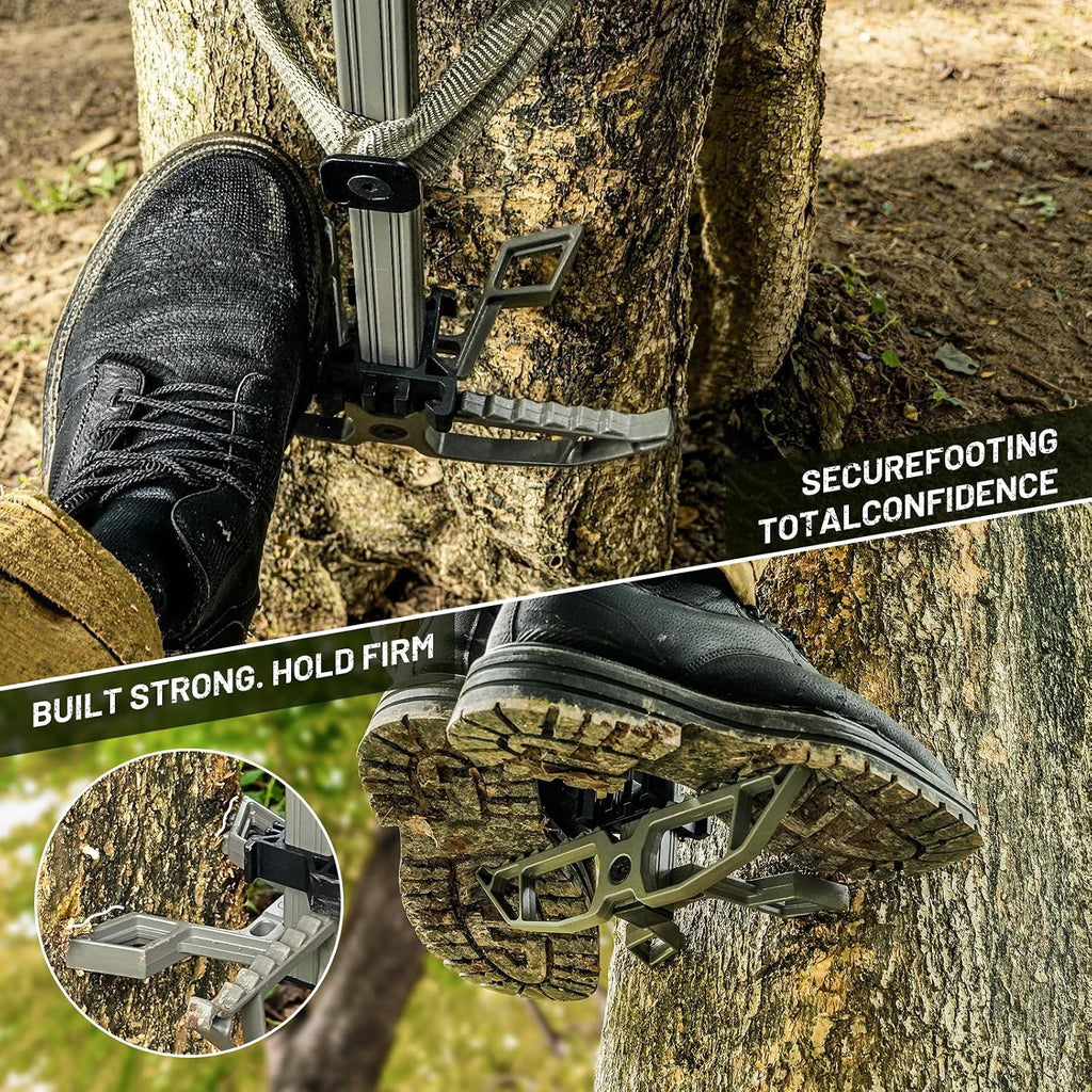 EZshoot Climbing Sticks for Hunting, Aluminum Portable Tree Climbing Steps