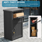 Package Delivery Box for Outside, Parcel Drop Box, Black, 60 Gallon