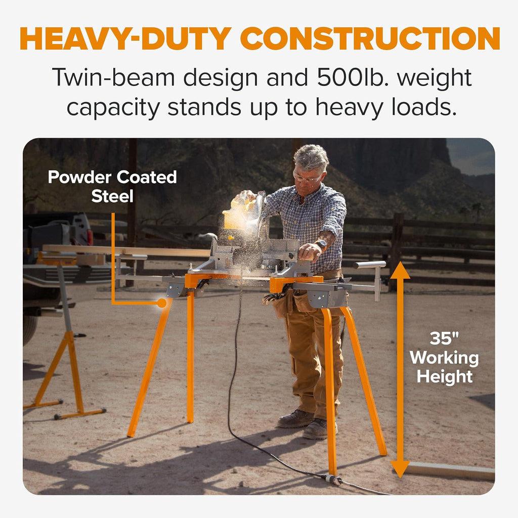 BORA Miter Saw Stand Universal Fit Heavy Duty Portable Design - PM-4000