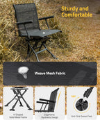 Swivel Hunting Chair for Deer Hunting Blind Chair with Armrest