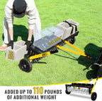 40-Inch Tow Behind Spike Aerator, Pull Behind Lawn Aerator with 10 Galvanized Steel Tines for Aerating Lawns, Soil Penetrator Spikes Tractor with