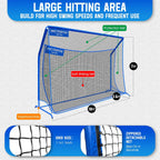 Golf Net with Extra Striking Net, Heavy Duty Golf Practice Hitting Net Huge