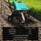 12'' 10.5AMP Corded Electric Garden Roto Tiller Cultivator Powerful