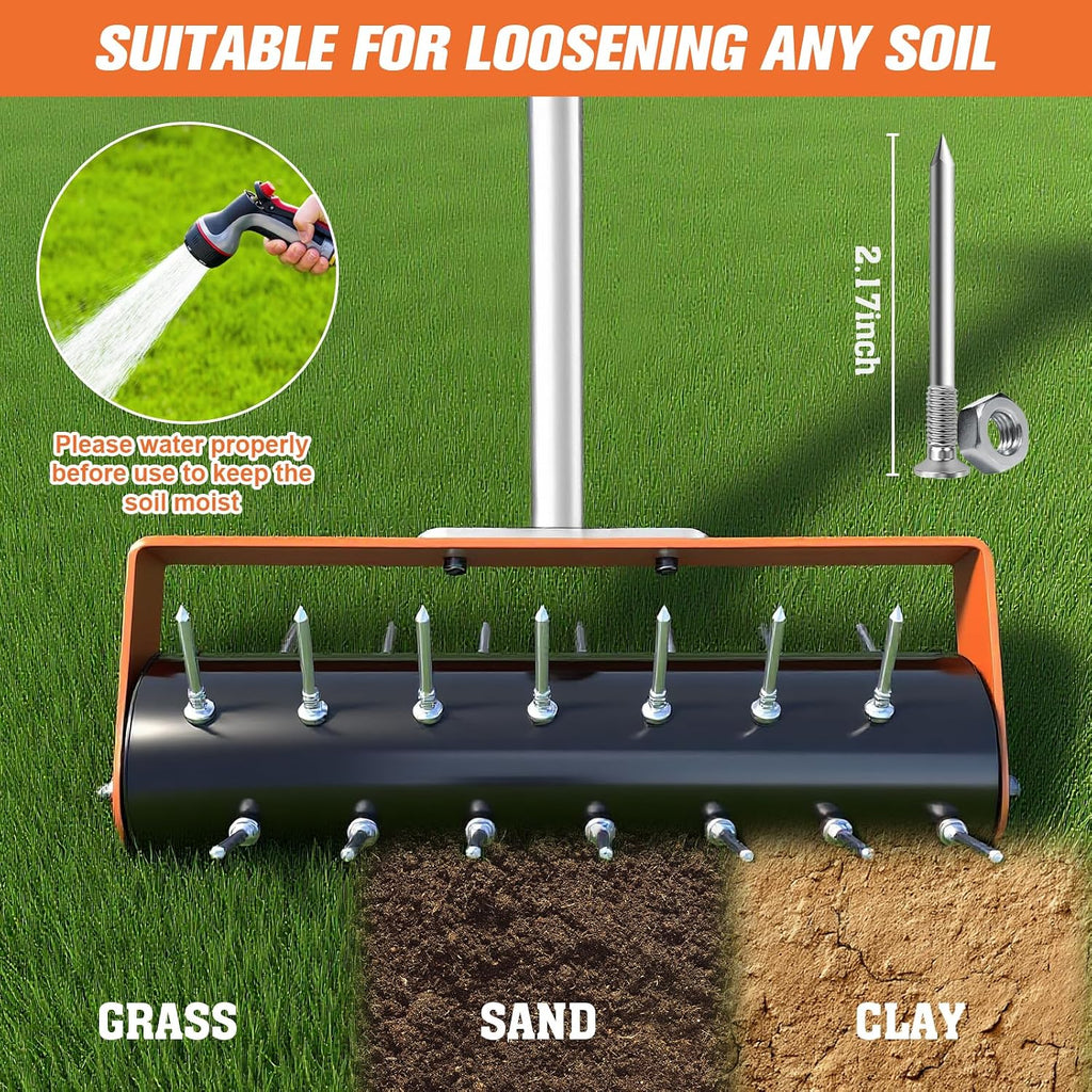 Rolling Lawn Aerator Tool Seed Dispenser for Small Seeds，Handheld Seed Planter Tool Seed Dibber Multifunctional Seed Spacer Gardening Tools