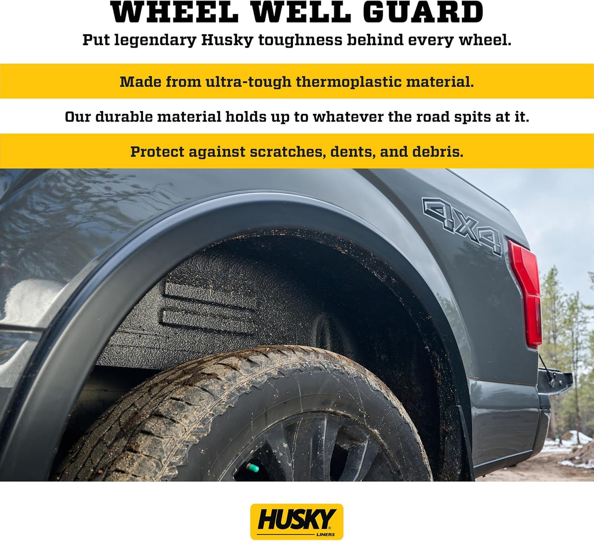 Husky Liners Wheel Well Rear Guards for 2021-2026 Ford F-150 NO Raptor