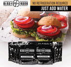 Ready Hour, Black Bean Burger Mix, Real Non-Perishable Recipe, 25-Year Shelf Life, Emergency and Adventure Food Supply, Includes 10 Resealable