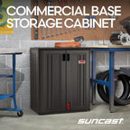 Suncast 30" Base Cabinet, Heavy-Duty Garage Storage Cabinet, Dark Gray
