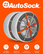 AutoSock for Passenger Vehicles HP697, Snow Socks for Tires, Pack of 2