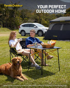 FanttikOutdoor Zeta L11 Duo Pro Double Camping Chair, 2 Person Portable Folding Couch, Up to 600 lbs, High Strength Loveseat with Cup Holder & Carry