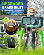 RAINPOINT Sprinkler Timer 4 Zone, Water Timer for Programmable, for Soaker Hose with Rain Delay/Manual/Automatic Watering System, Digital Irrigation