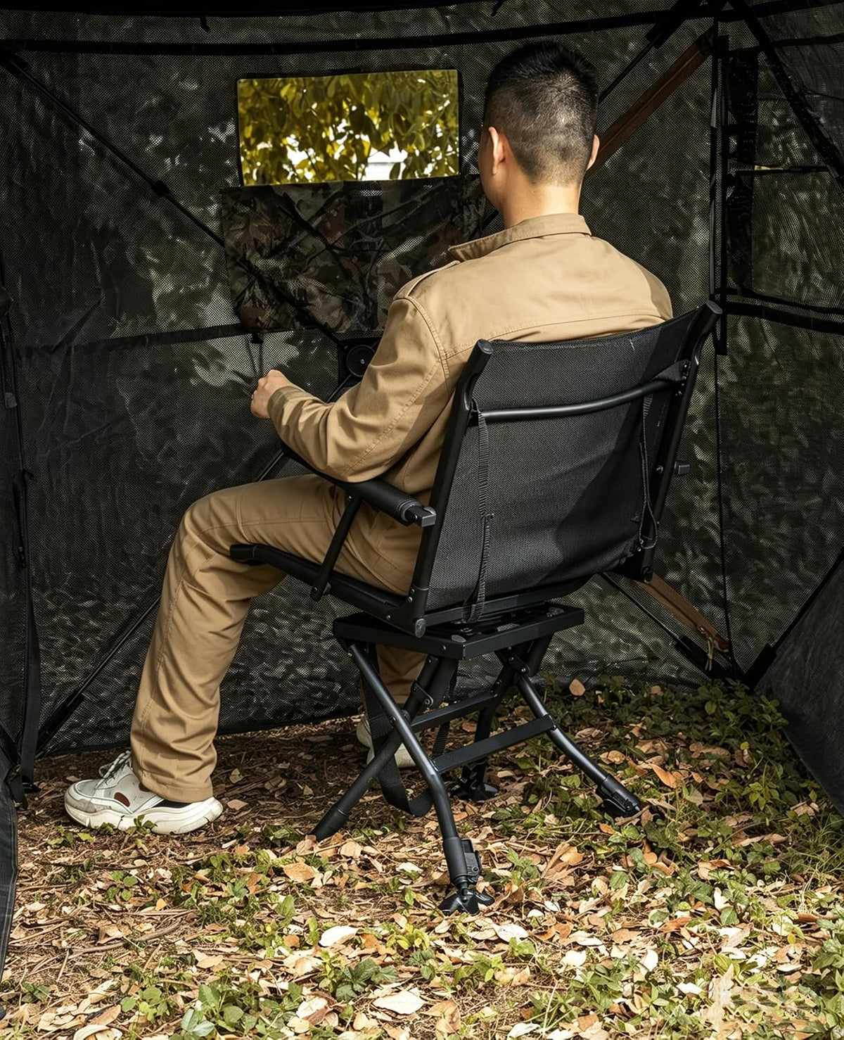 Swivel Hunting Chair for Deer Hunting Blind Chair with Armrest
