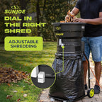 Sun Joe SDJ617E Bladeless Electric Leaf Mulcher + Shredder, 15 Amp, 8,000 RPM, Mulches Up to 55 Gallons of Leaves Per Minute