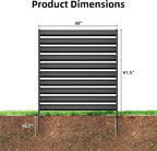 42" H x 38" W (2 Panels) Air Conditioner Fence, Outdoor Privacy Screens, Pool Equipment Enclosure, No Dig Garbage Can Fence for Outside Backyard