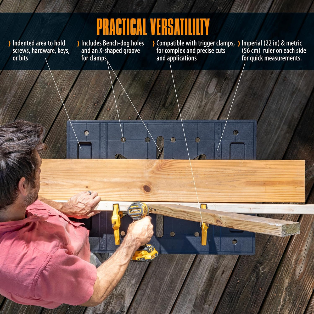 Express Folding Worktable, Easy Setup Portable Folding Workbench