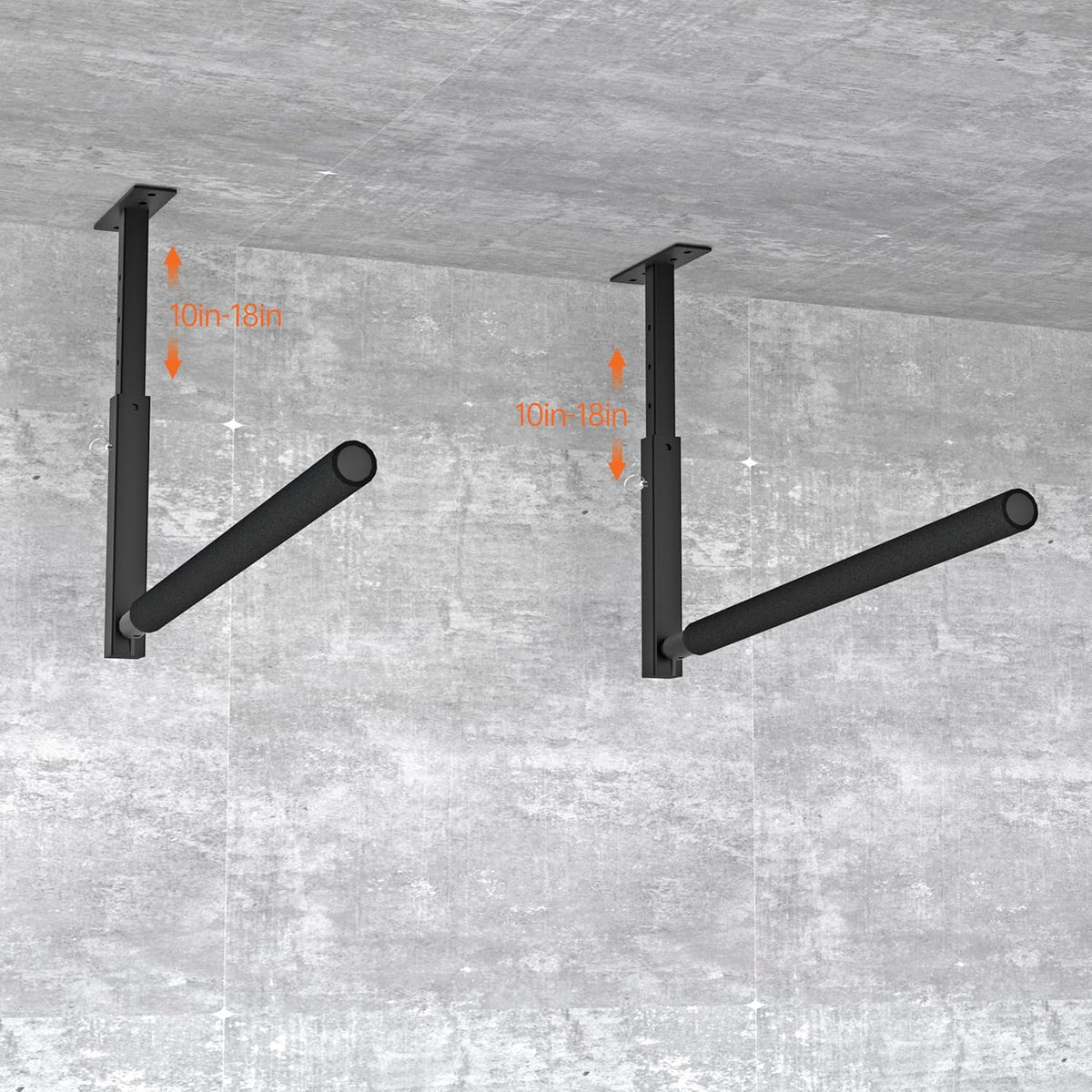 Ceiling Ladder Rack, 150 lbs Garage Storage, Adjustable