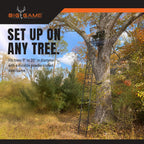 Hunter HD 1.5 Deer Hunting Ladder Climbing Tree Stand w/Extra Wide Seat