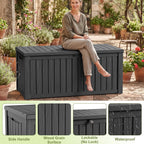 310 Gallon Deck Boxes Outdoor Waterproof Large Outside Storage Box