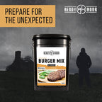 Ready Hour, Black Bean Burger Mix, Real Non-Perishable Recipe, 25-Year Shelf Life, Emergency and Adventure Food Supply, Includes 10 Resealable
