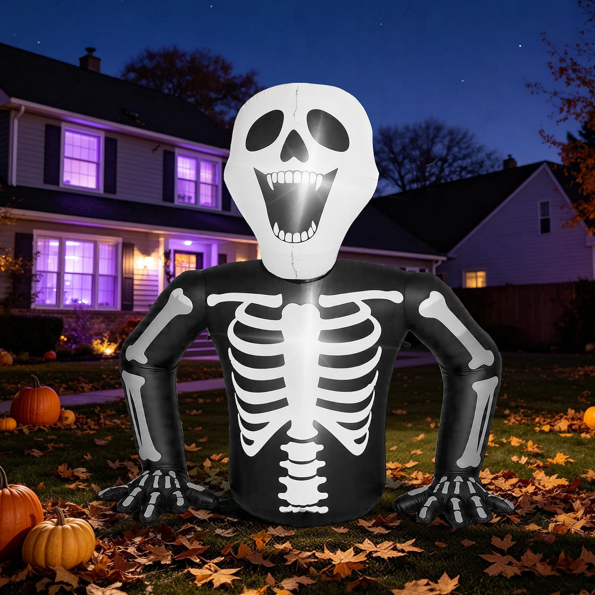 Ktaxon 6' Halloween Inflatables Skeleton Outdoor Halloween Decoration Emerging Large Skeleton