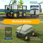 VIVOHOME Heavy Duty 880 Lbs 4.5 Cu Ft Mesh Steel Garden Cart Utility Wagon
