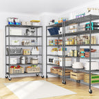 Heavy Duty 6-Tier Rolling Storage Shelves with Wheels for Garage