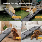 Dog Ramp for Cars, 71" L × 17.2" W, Extra-Long Foldable Pet Ramp