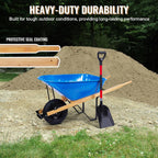 Wheelbarrow Handles Replacement Kit – 2 Heavy-Duty Wooden Handles – Universal Fit – Includes Bolts, Nuts, Wedges and Drill Bit – FSC-Certified Eco