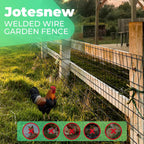 Garden Fence Black PVC Coated Welded Wire Fencing 48 Inch x 100 Foot, 2 Inch x 3 Inch 16GA, Garden Border Fencing Roll Vinyl Coating Metal Wire Mesh