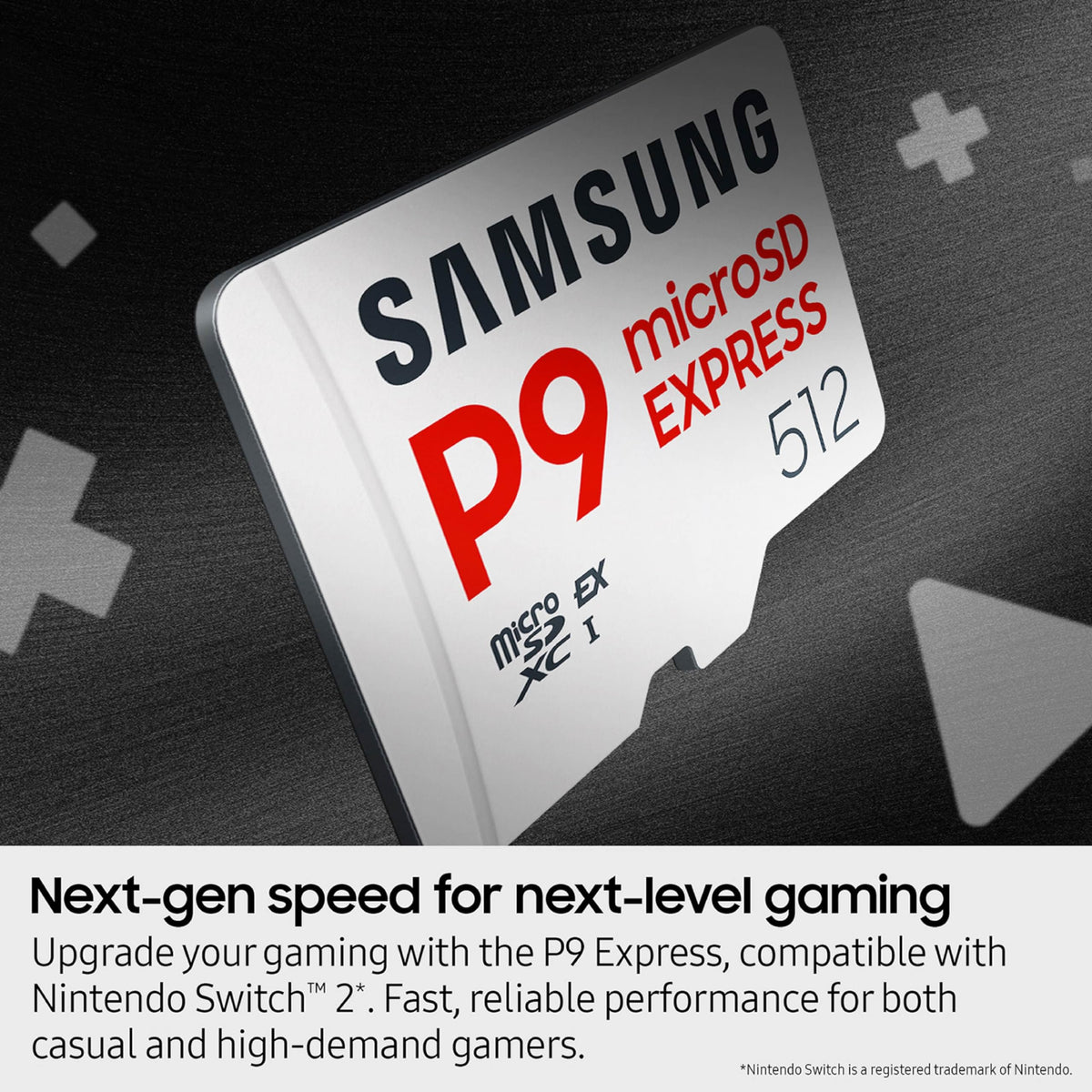 Samsung P9 Express microSDXC 512GB for Nintendo-Switch 2