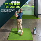 GoSports Elite Golf Hitting Mat for Indoor and Outdoor Practice - Withstands Thousands of Shots - Heavy-Duty Turf Driving Range Mats Works with Golf
