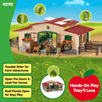Schleich Farm World - Stable with Horses and Accessories - Kids 3+ | 42195